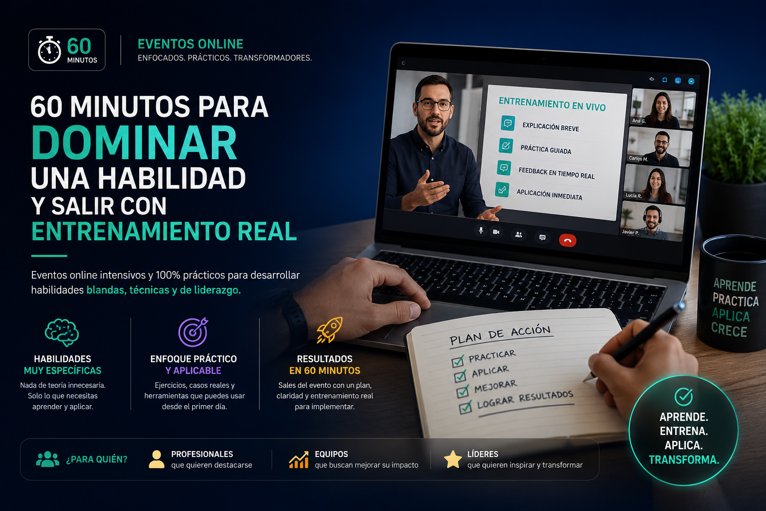 Talleres prácticos de 60 minutos